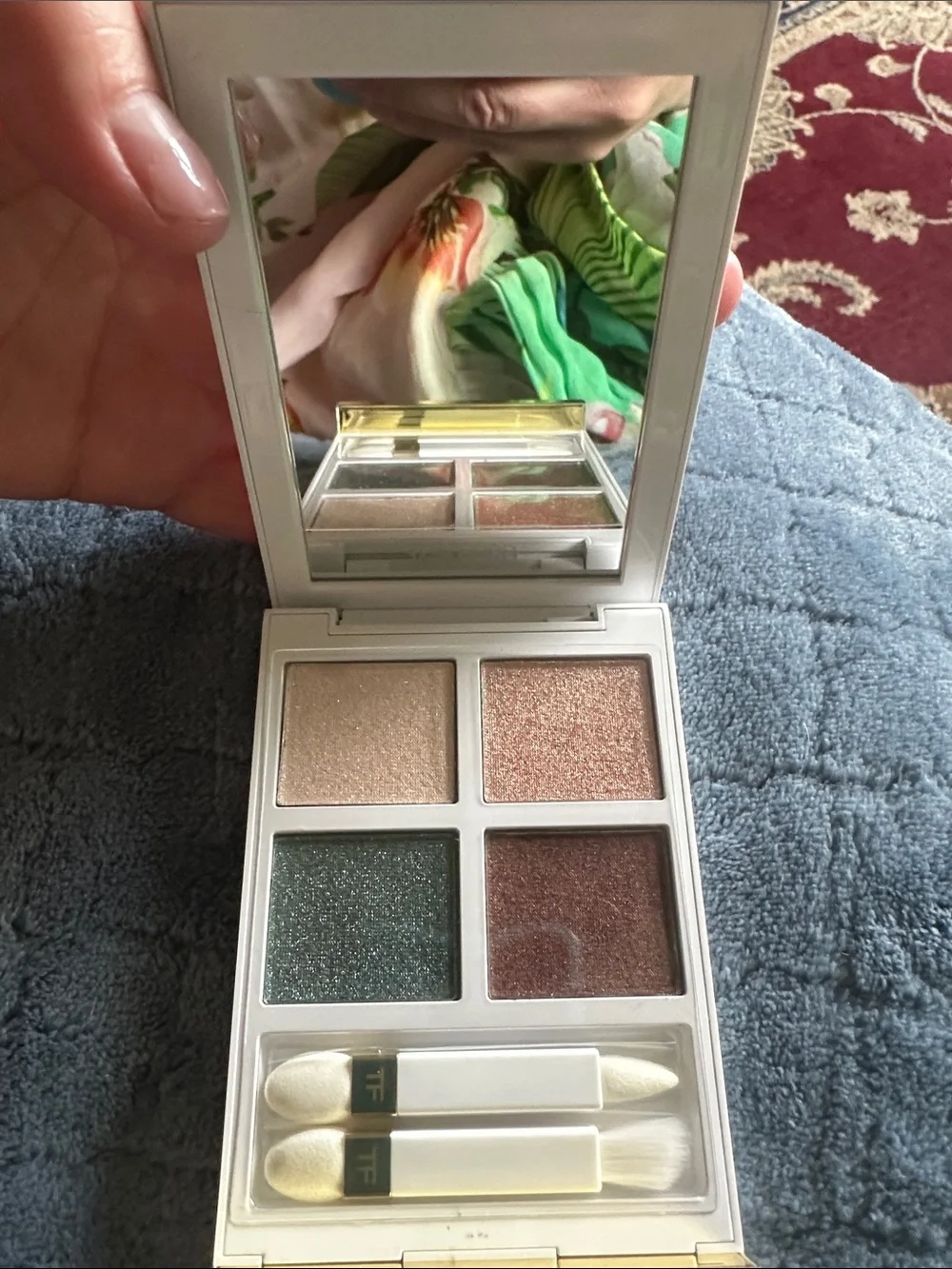 Tom Ford White and Gold Eyeshadow Compact NWT